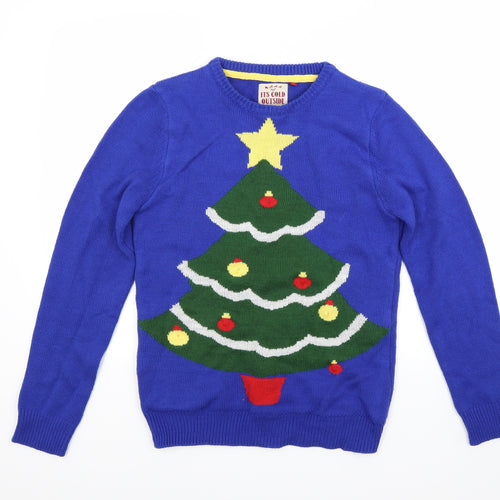 Threadbare Mens Blue   Pullover Jumper Size S  - Christmas  Jumper