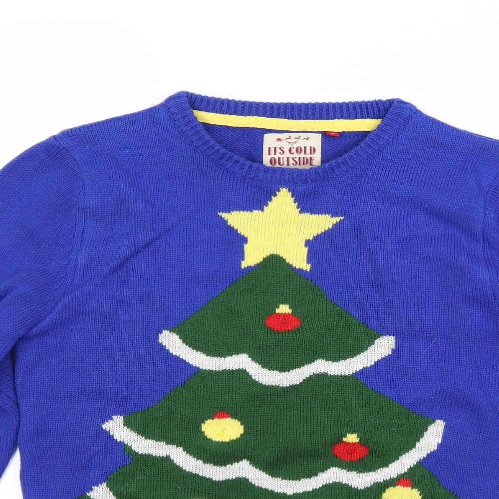 Threadbare Mens Blue   Pullover Jumper Size S  - Christmas  Jumper