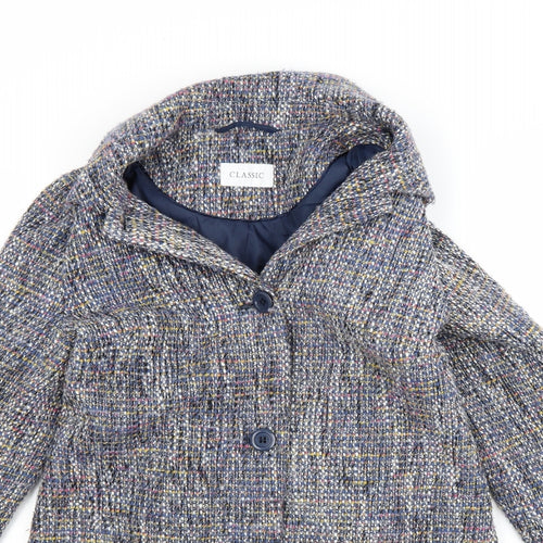 Marks and Spencer Womens Multicoloured   Overcoat Coat Size 10
