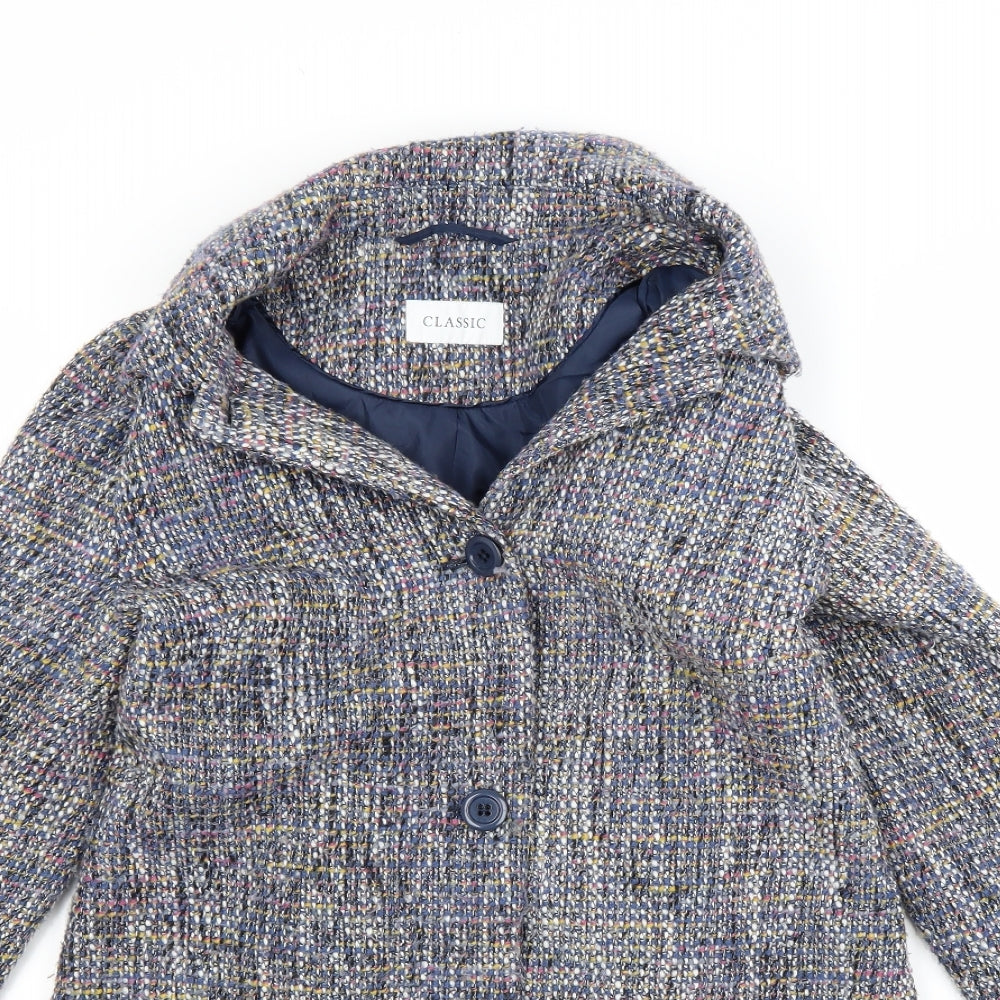 Marks and Spencer Womens Multicoloured   Overcoat Coat Size 10
