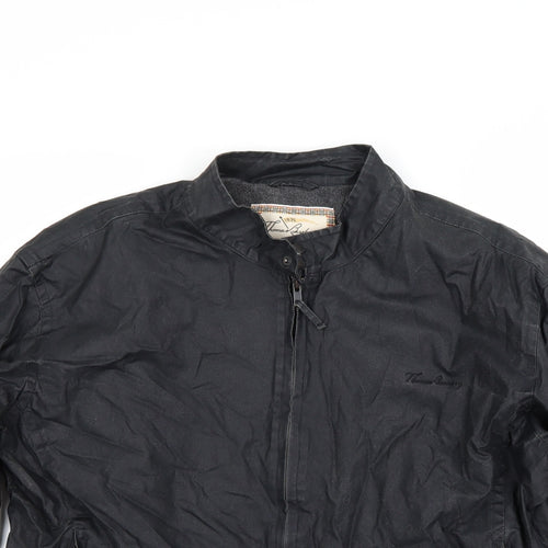 Thomas Burberry Mens Black   Bomber Jacket Coat Size L