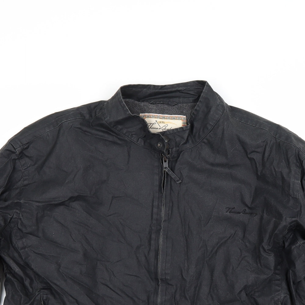 Thomas Burberry Mens Black   Bomber Jacket Coat Size L