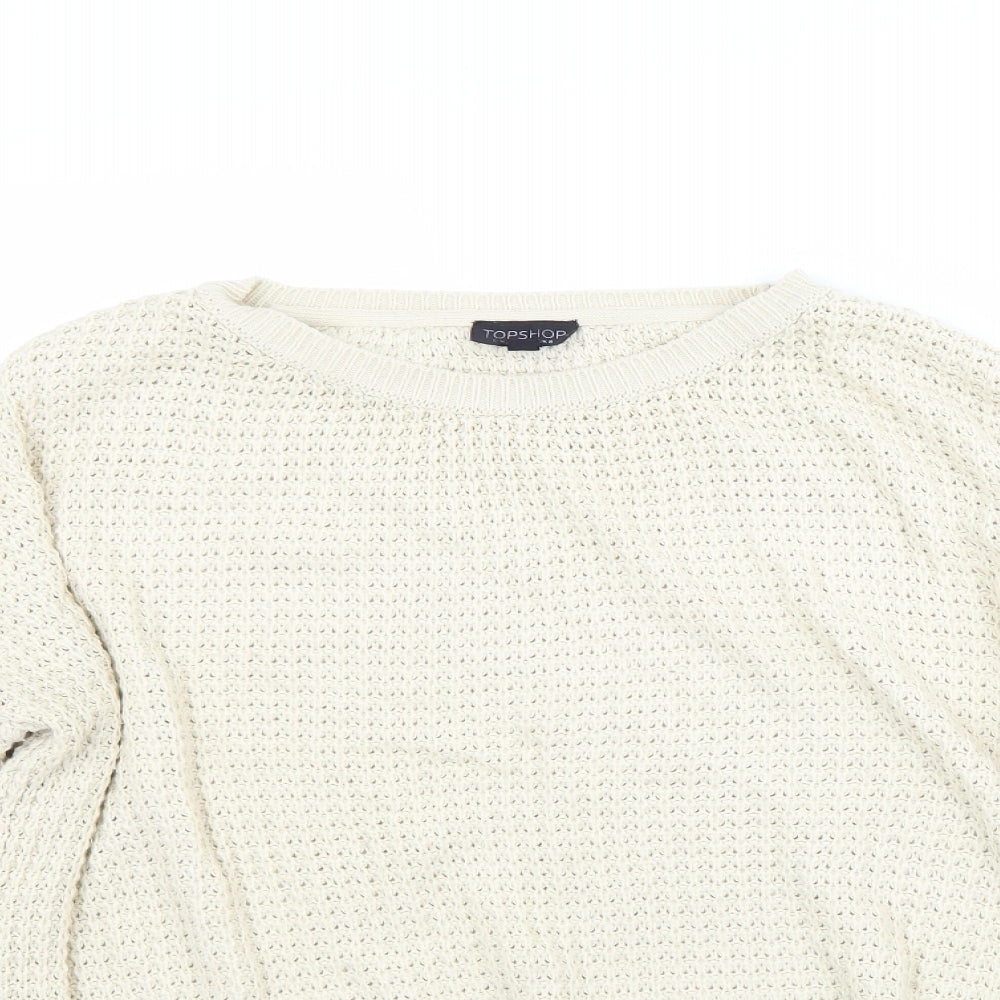 Topshop Womens Beige   Pullover Jumper Size 8