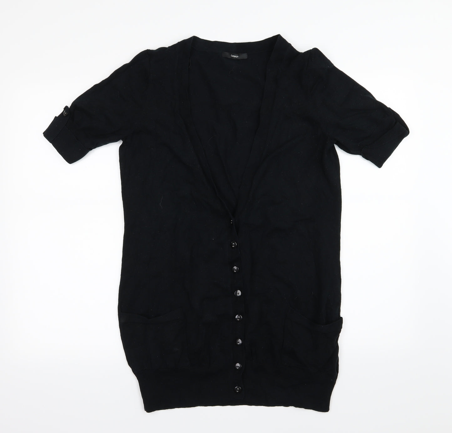 Geroge Womens Black  Knit Cardigan Jumper Size 16