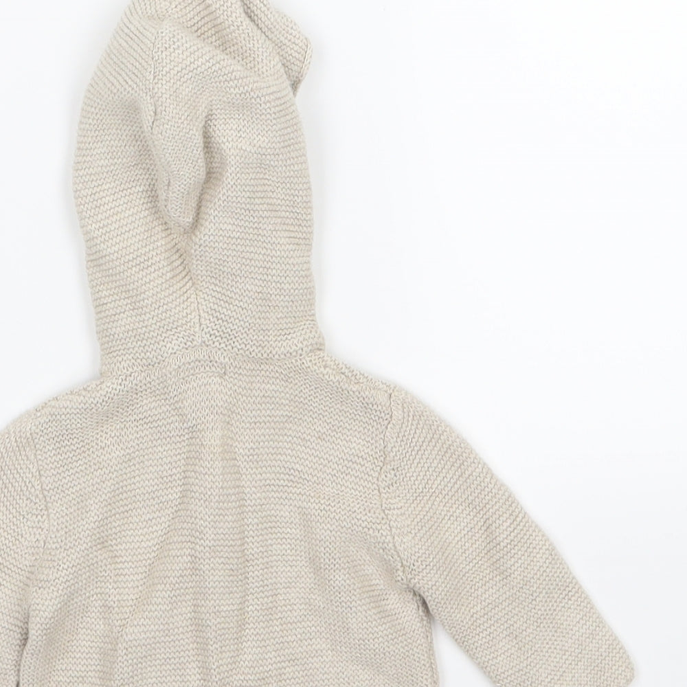 mamas & papas Baby Beige  Knit Cardigan Jumper Size 0-3 Months