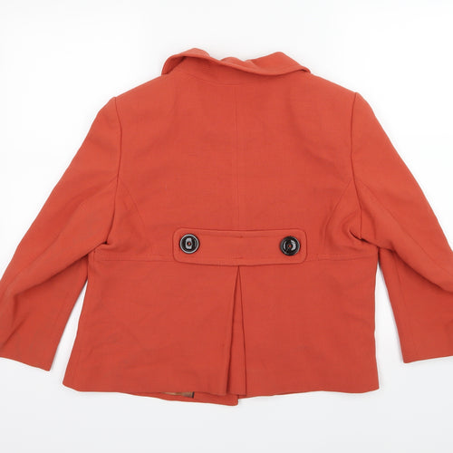 Marks and Spencer Womens Orange   Overcoat Coat Size 14