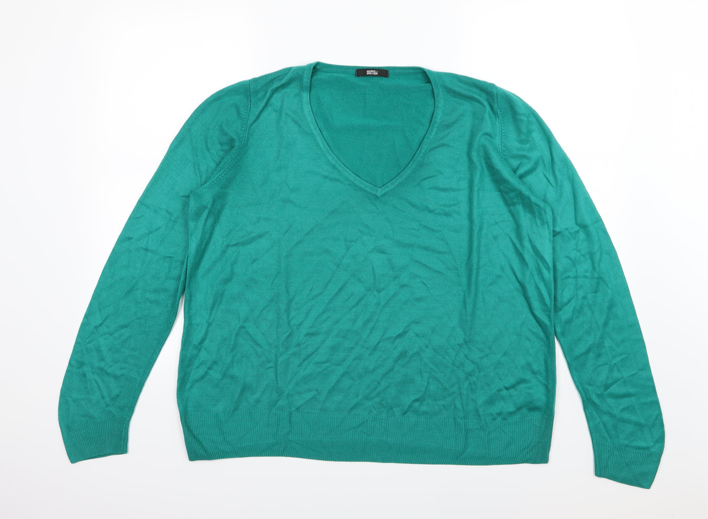 Marks and Spencer Womens Green  Knit Pullover Jumper Size 18