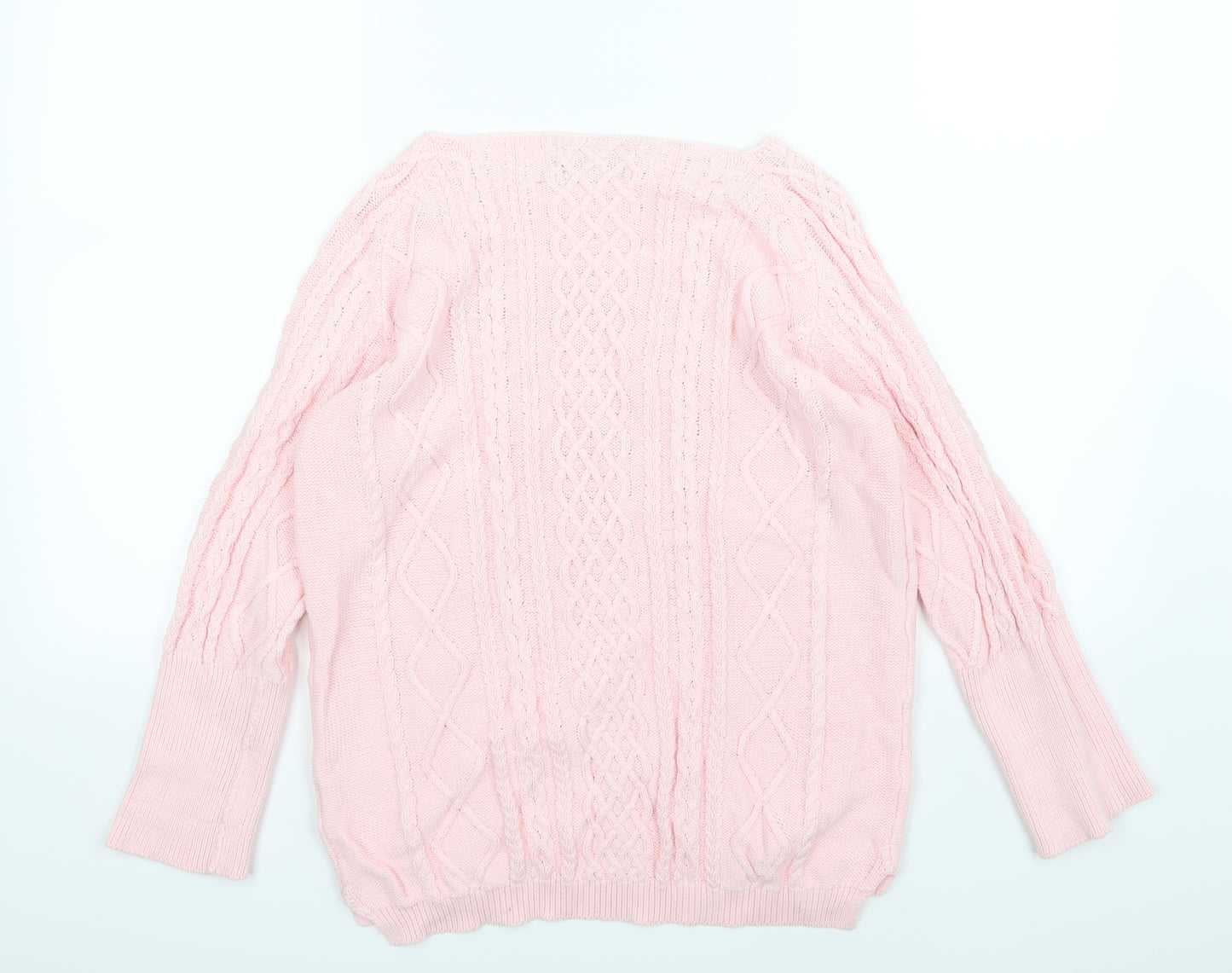 Tru Womens Pink  Knit Pullover Jumper Size M