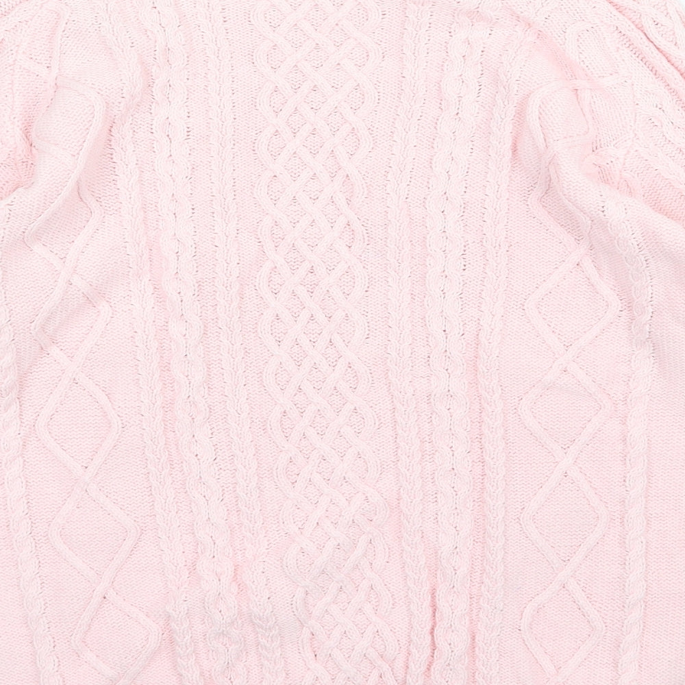 Tru Womens Pink  Knit Pullover Jumper Size M