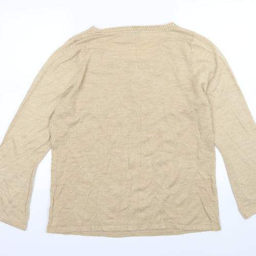 Soon Womens Brown  Knit Pullover Jumper Size 20