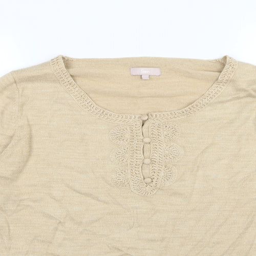 Soon Womens Brown  Knit Pullover Jumper Size 20