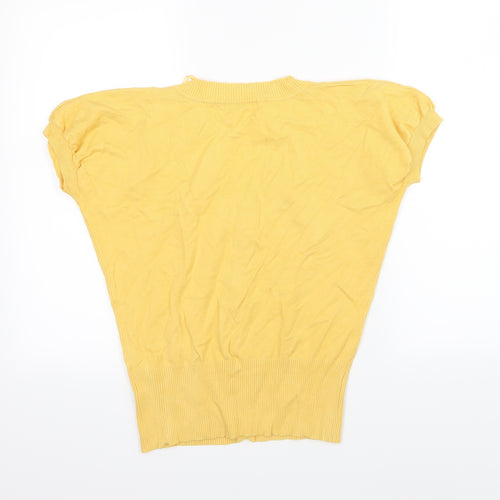 George Womens Yellow  Knit Cardigan Jumper Size 16