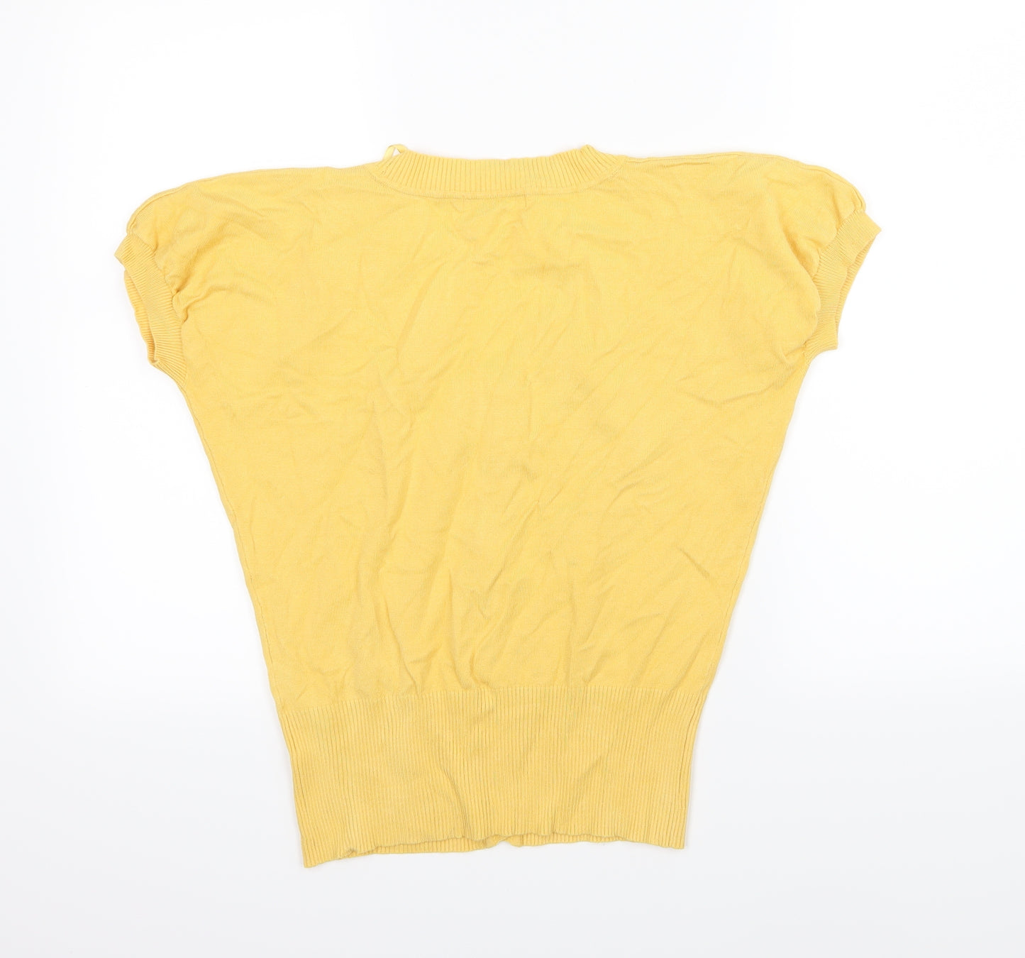 George Womens Yellow  Knit Cardigan Jumper Size 16