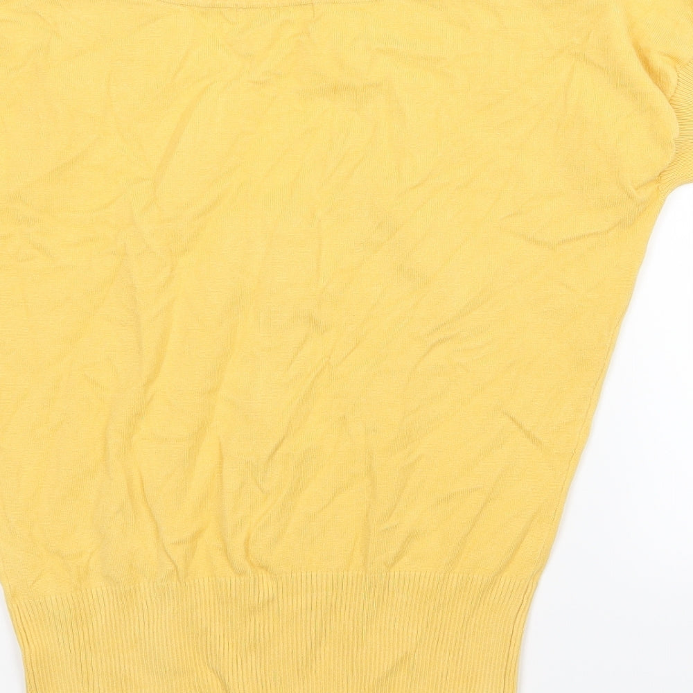 George Womens Yellow  Knit Cardigan Jumper Size 16