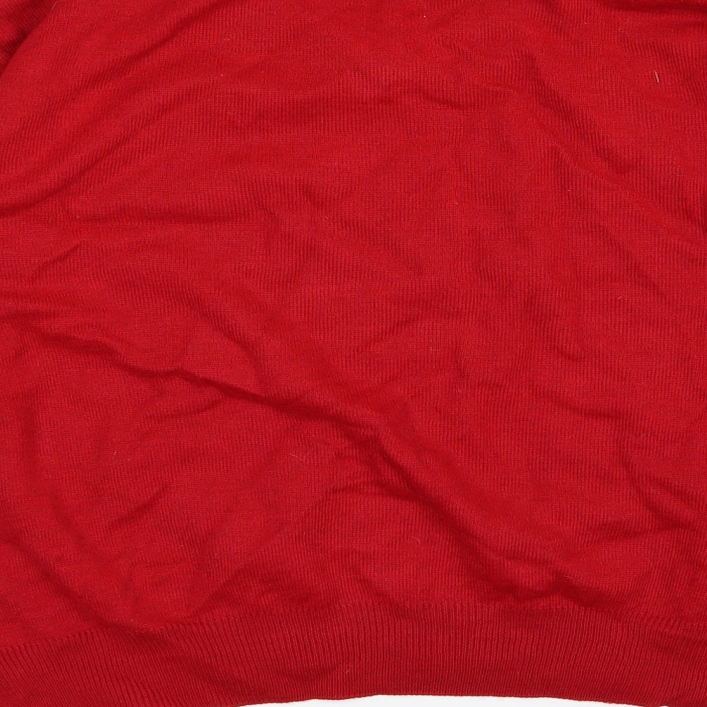 Gabicci Mens Red  Knit Pullover Jumper Size XL