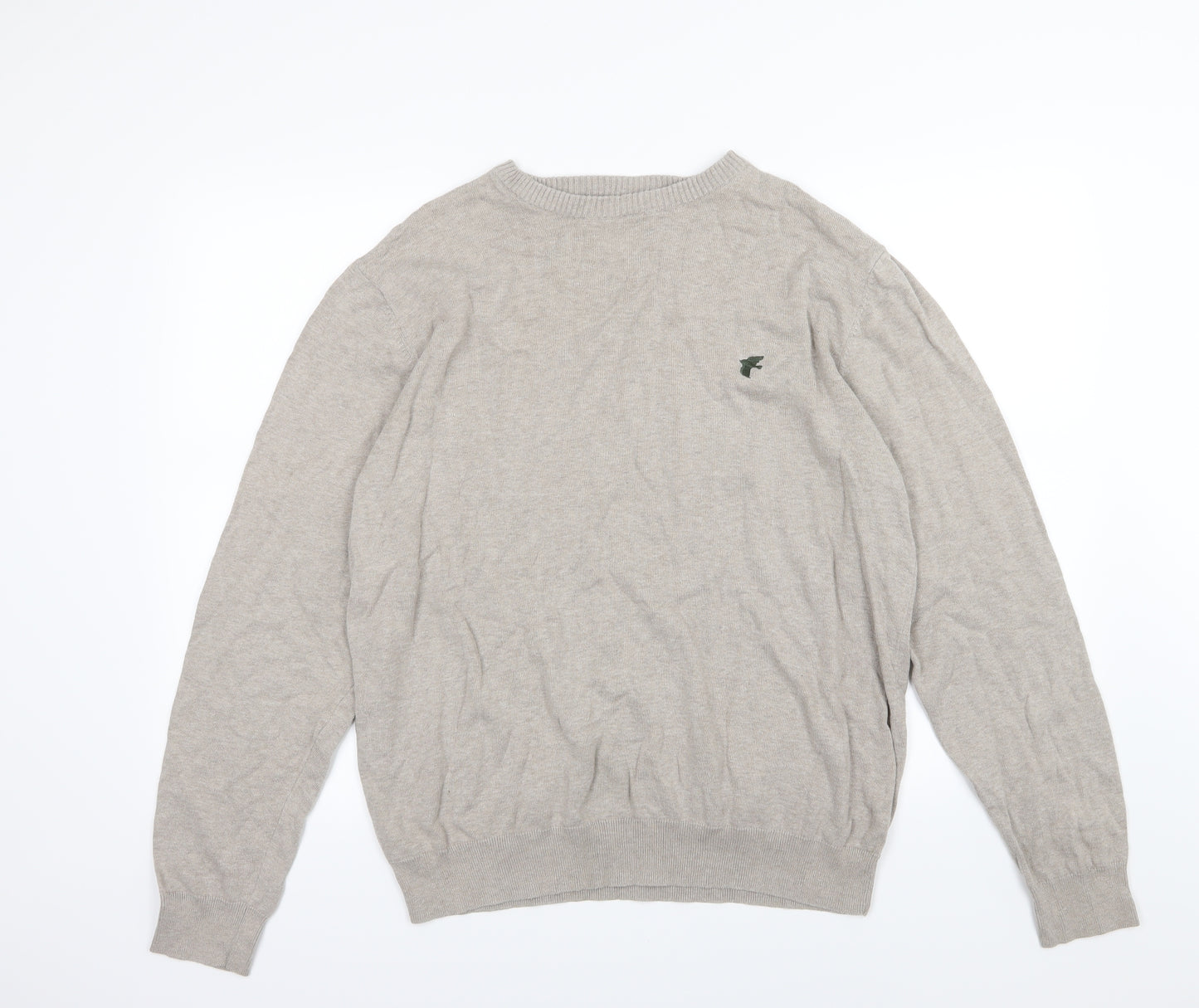 Racing Green Mens Beige  Knit Pullover Jumper Size L