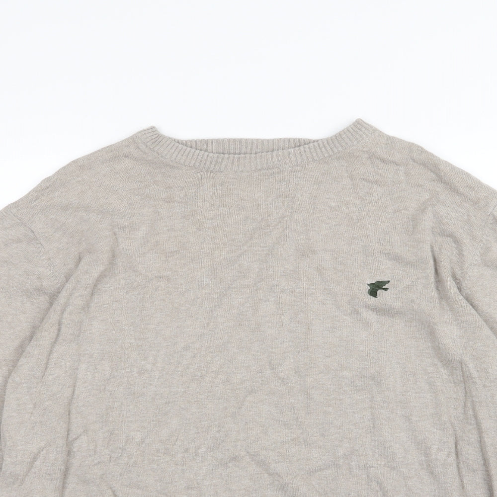 Racing Green Mens Beige  Knit Pullover Jumper Size L