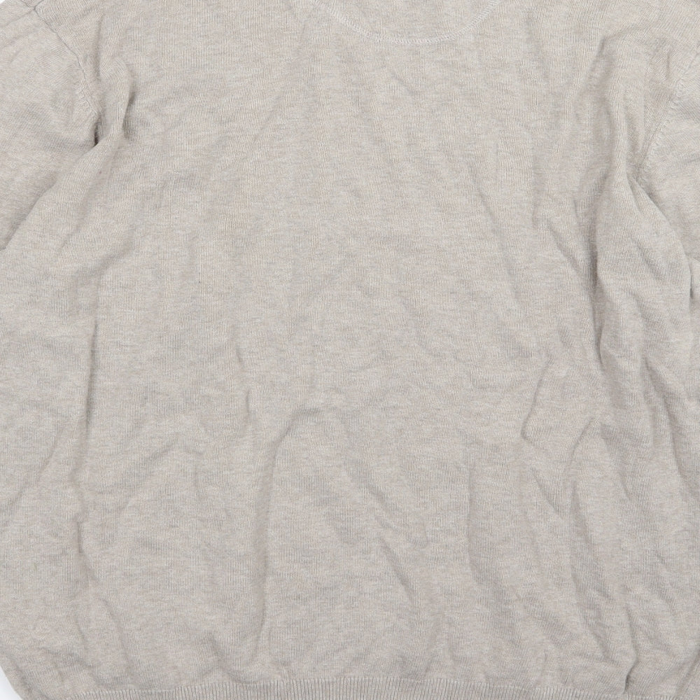 Racing Green Mens Beige  Knit Pullover Jumper Size L