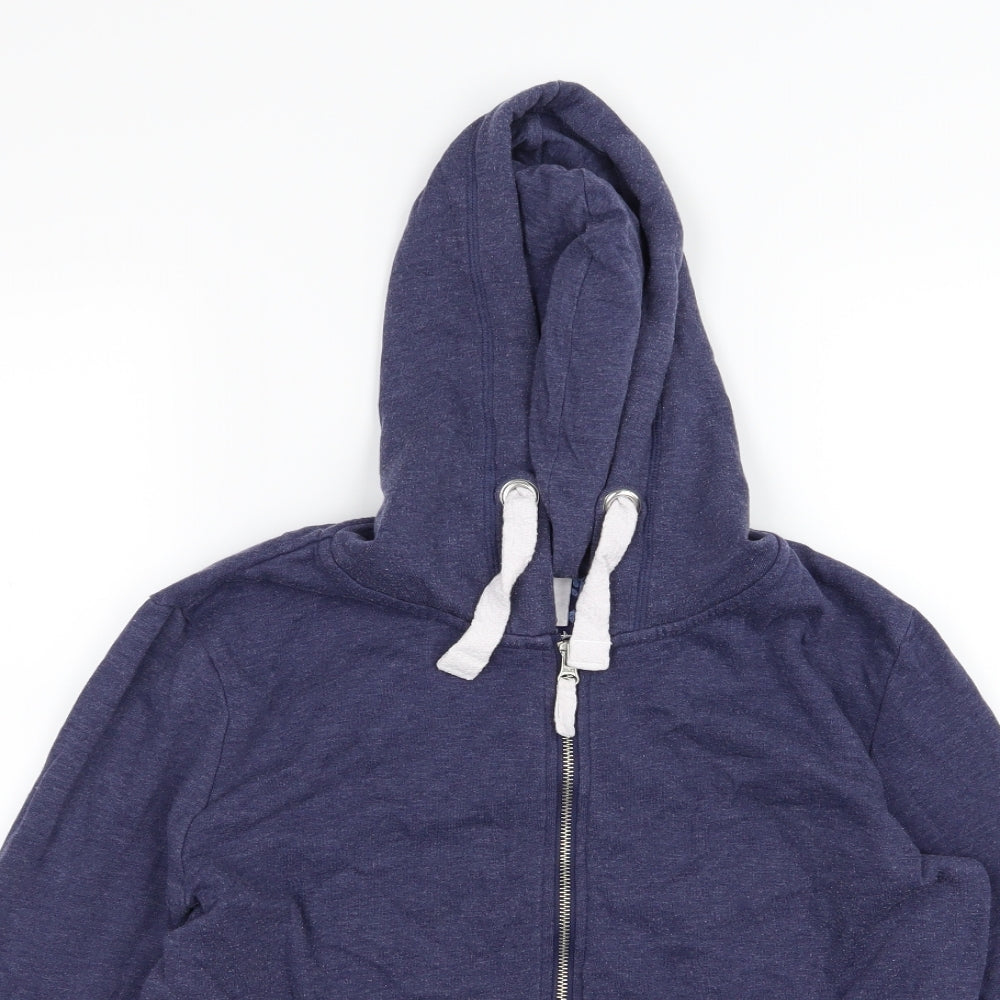 TU Womens Blue  Jersey Full Zip Hoodie Size 16