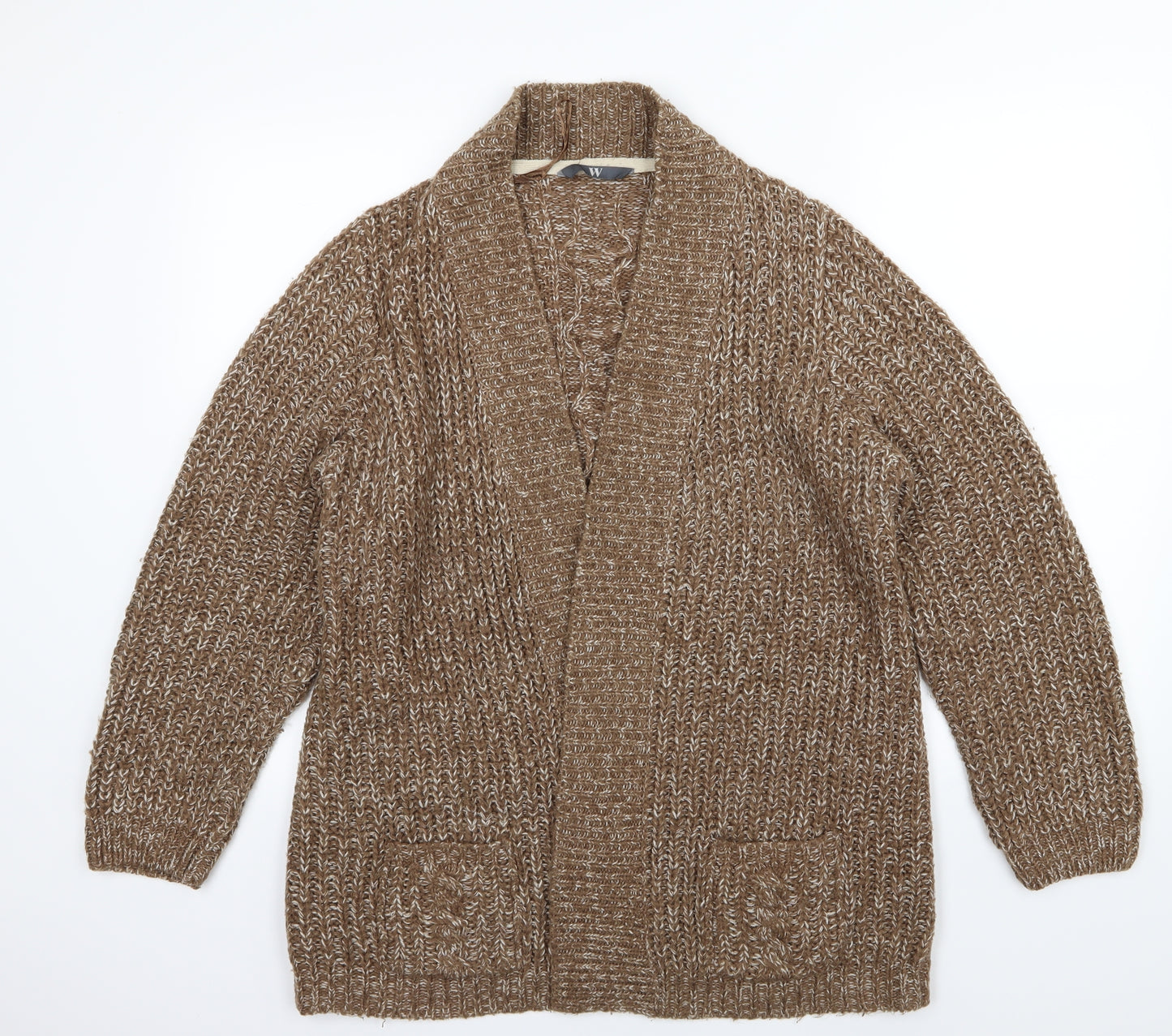 BHS Womens Brown  Knit Cardigan Jumper Size 14