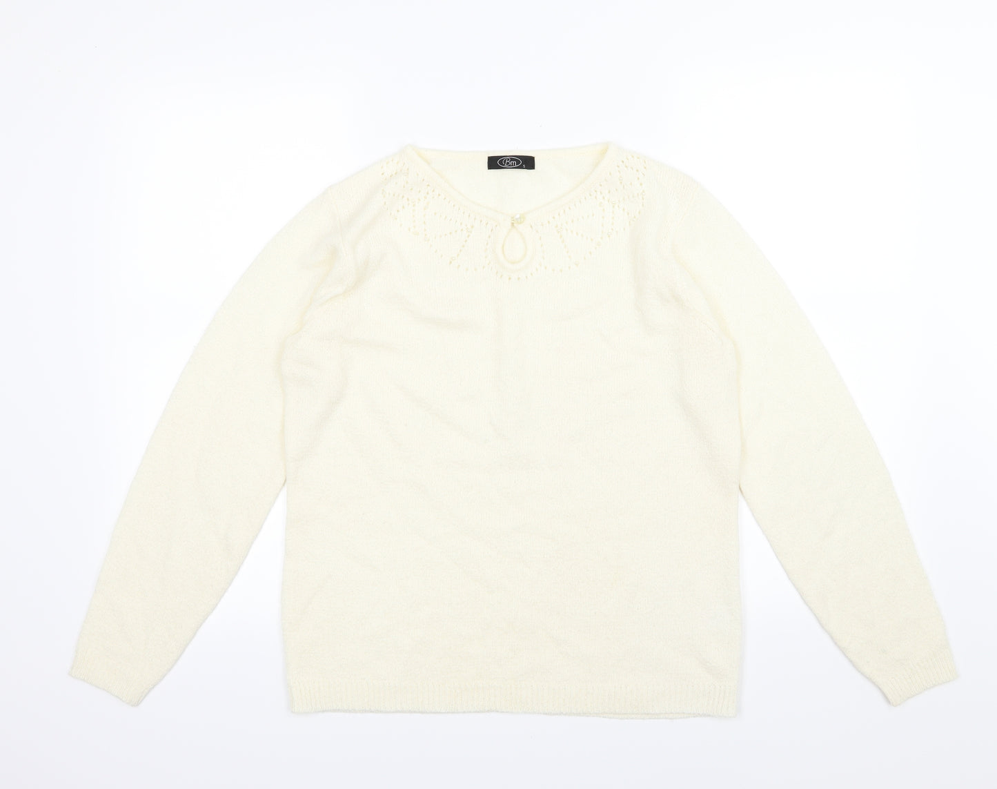 Bonmarché Womens Ivory  Knit Pullover Jumper Size S