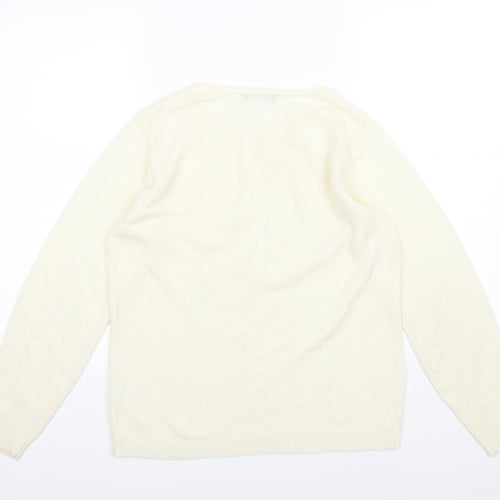 Bonmarché Womens Ivory  Knit Pullover Jumper Size S