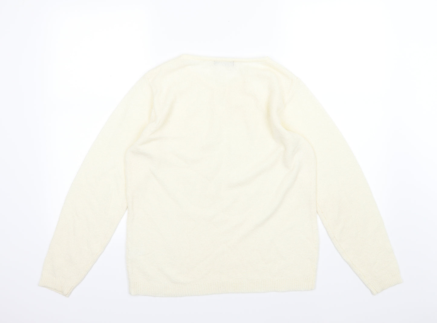 Bonmarché Womens Ivory  Knit Pullover Jumper Size S