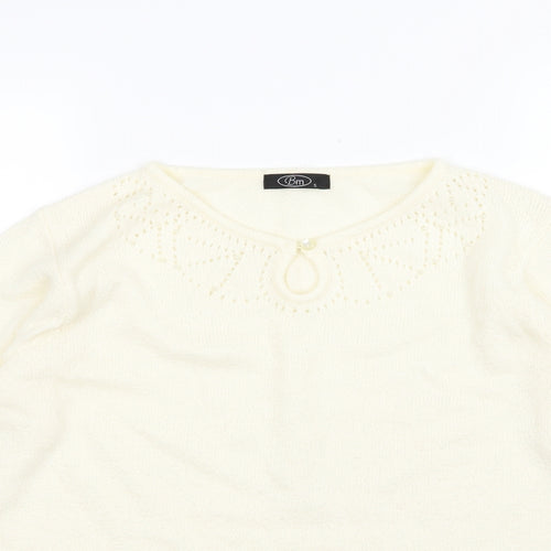 Bonmarché Womens Ivory  Knit Pullover Jumper Size S