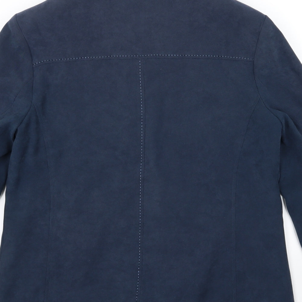 Alexara Womens Blue  Velour Jacket  Size S