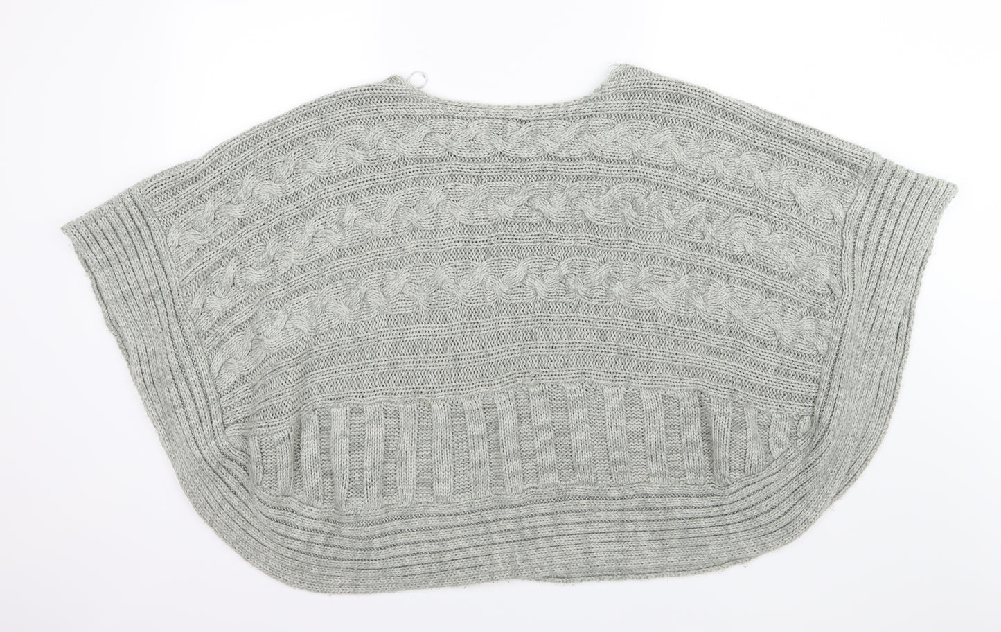 Preworn Womens Grey  Knit Jacket Poncho Size 22