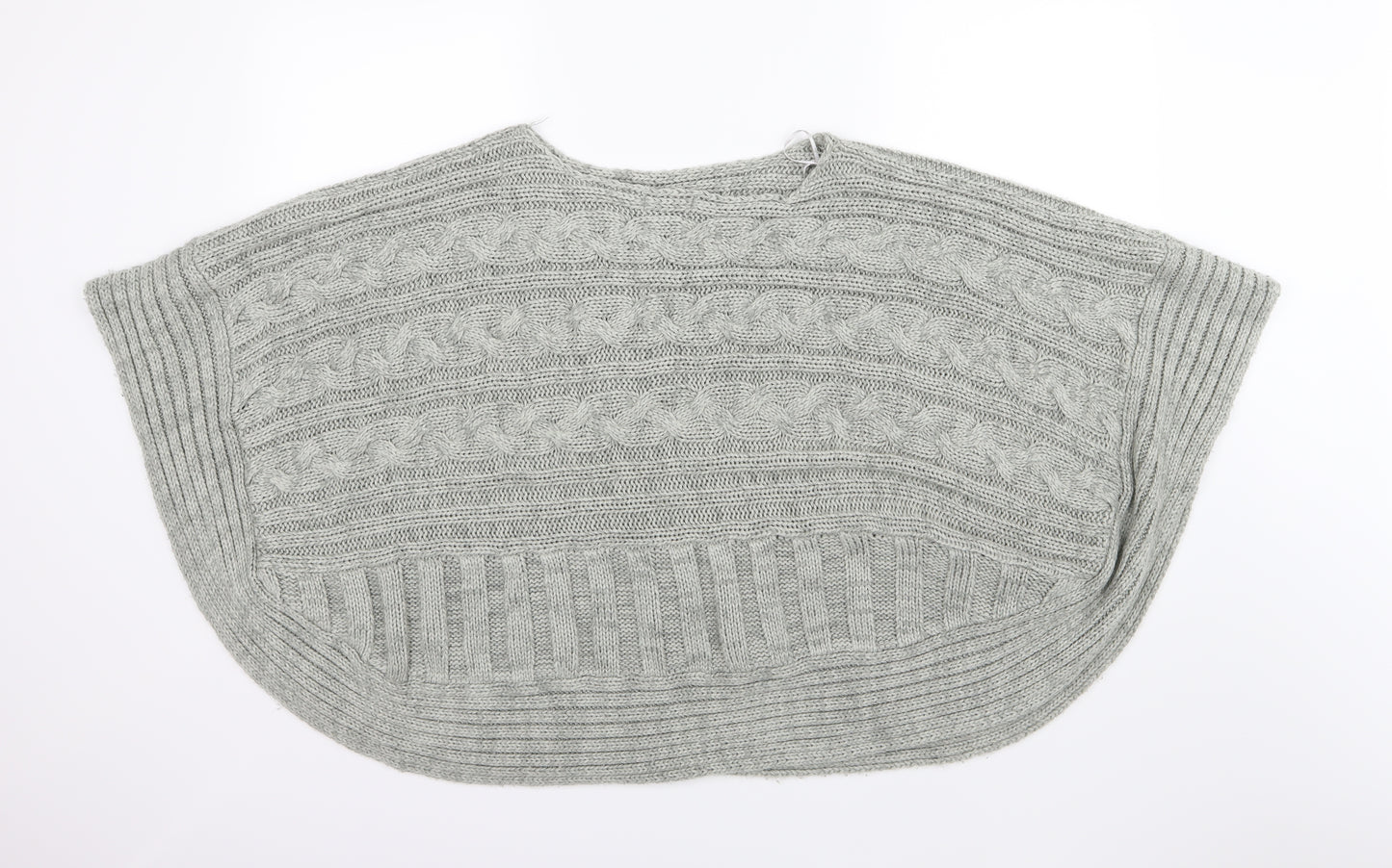 Preworn Womens Grey  Knit Jacket Poncho Size 22