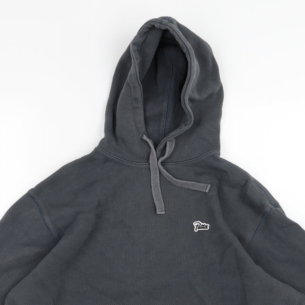 Patta Mens Grey  Jersey Pullover Hoodie Size XL