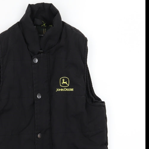John Deere Boys Black   Gilet Jacket Size 7-8 Years