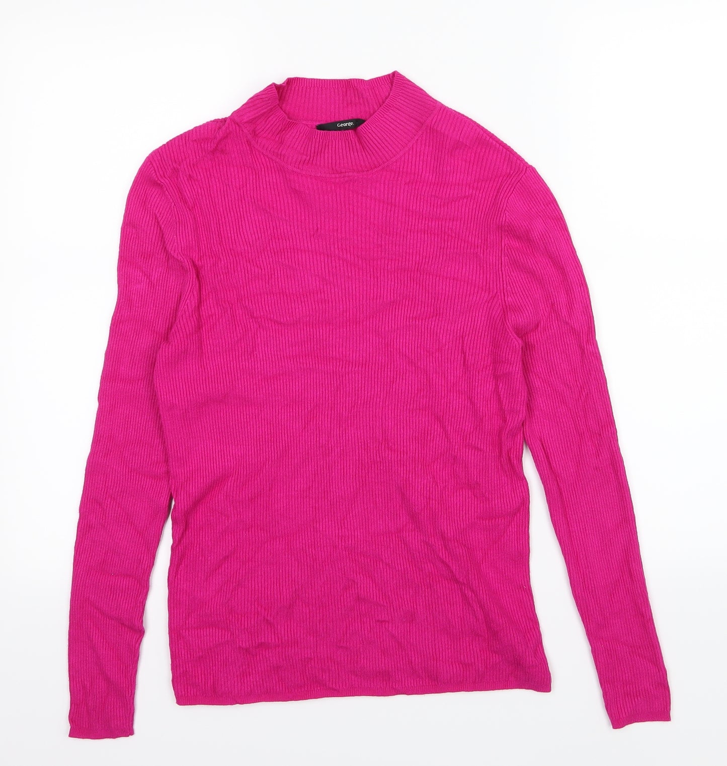 George Womens Pink  Knit Pullover Jumper Size 16