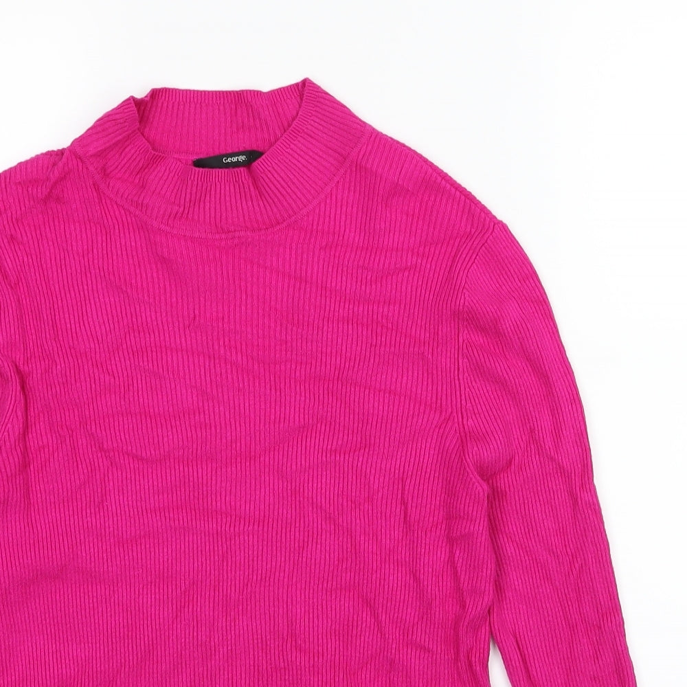 George Womens Pink  Knit Pullover Jumper Size 16