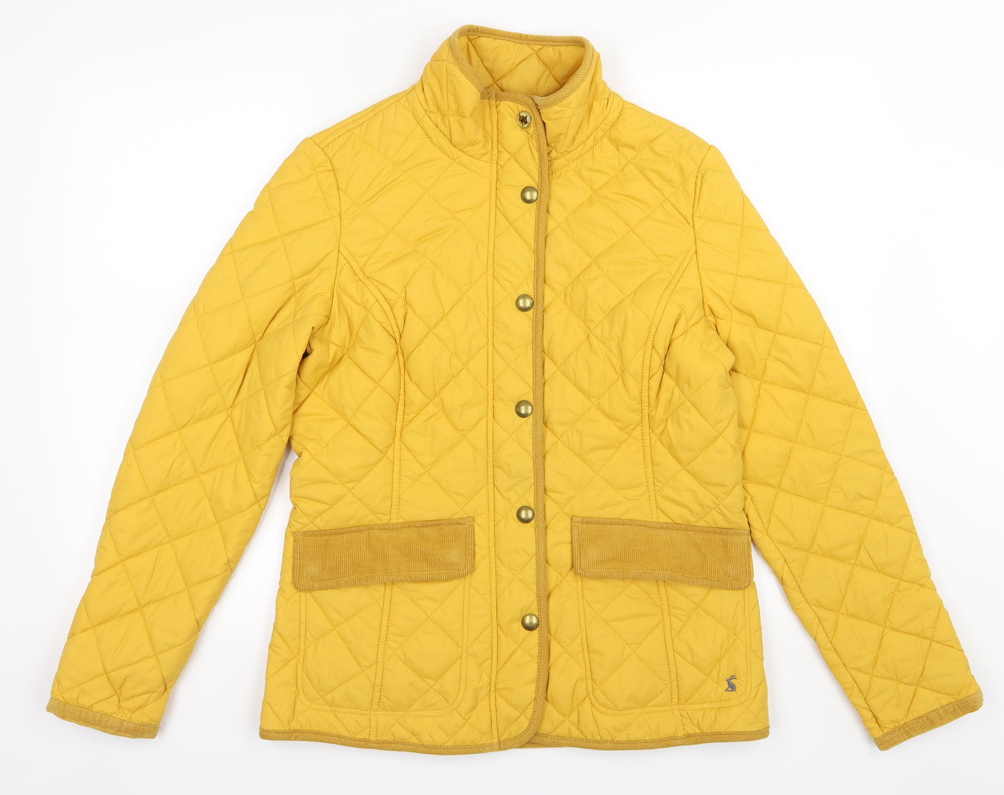 Joules Womens Yellow Argyle/Diamond  Jacket  Size 12