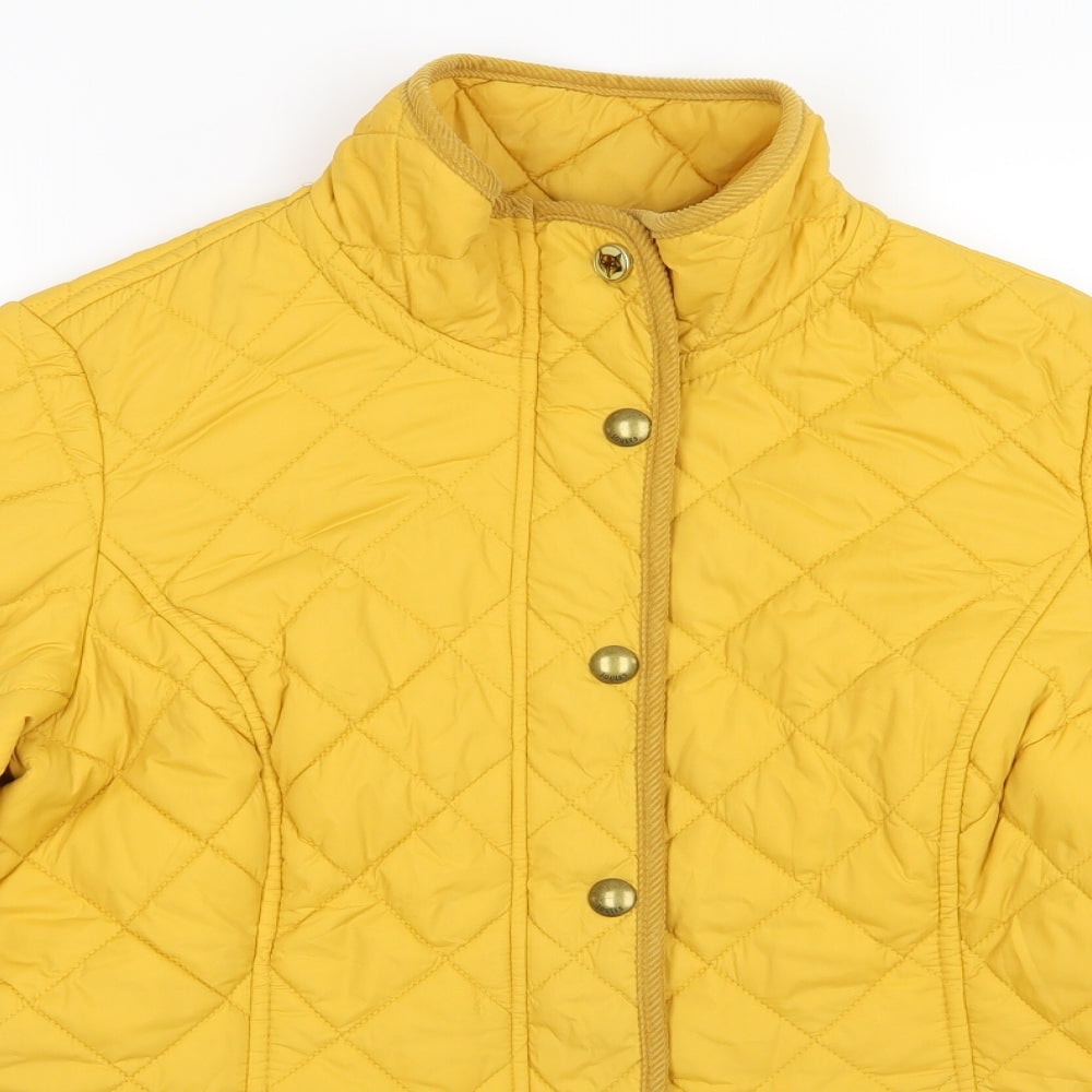 Joules Womens Yellow Argyle/Diamond  Jacket  Size 12