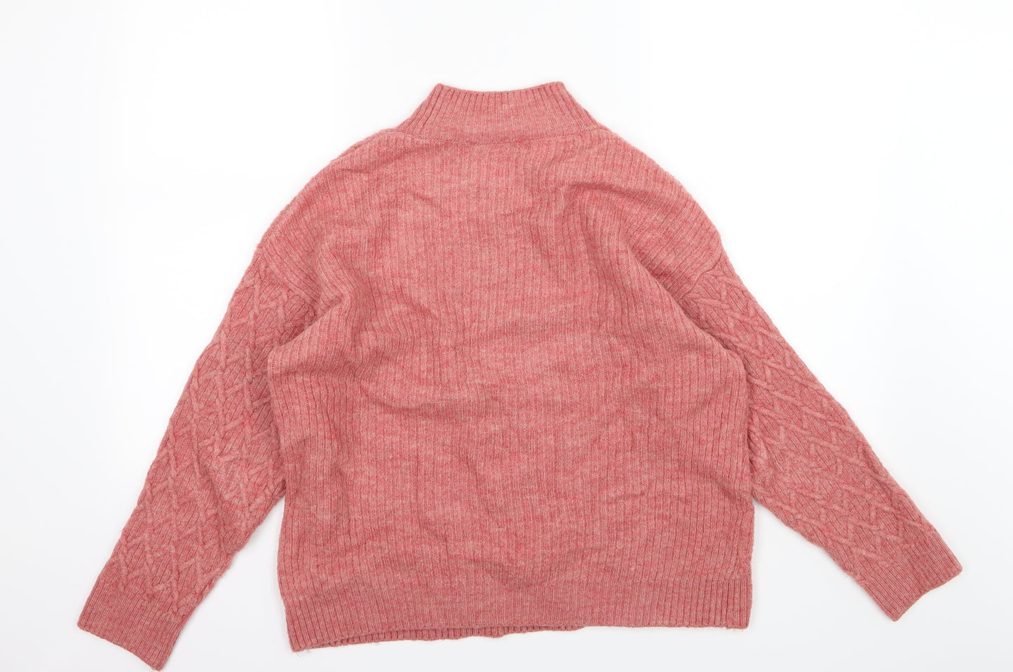 George Womens Pink Argyle/Diamond Knit Pullover Jumper Size S