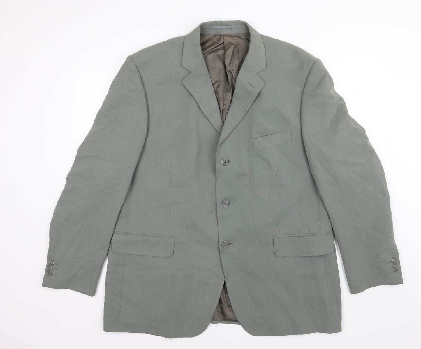 Sovereign Mens Grey  Rayon Jacket Suit Jacket Size 46