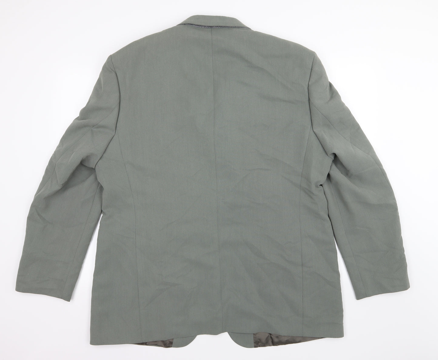 Sovereign Mens Grey  Rayon Jacket Suit Jacket Size 46
