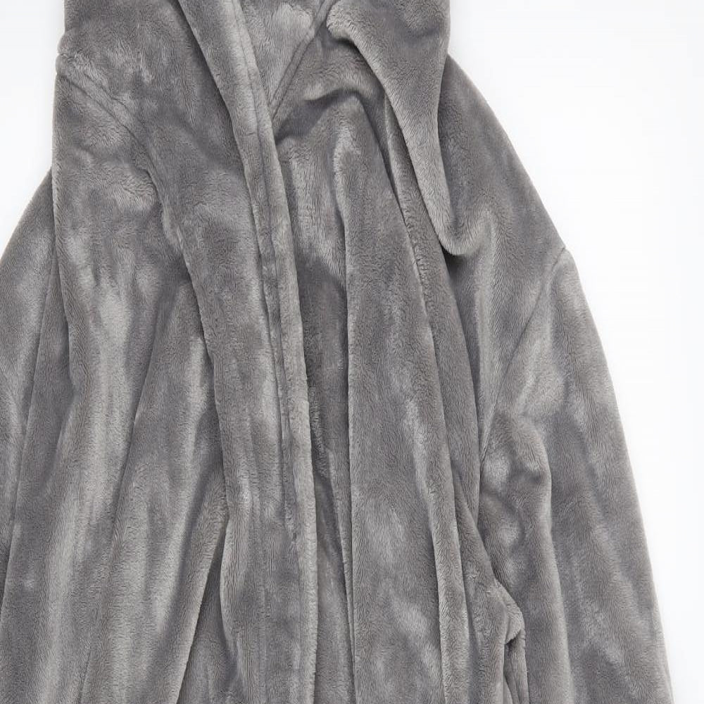 Linea Womens Grey  Fleece  Gown Size L  - Soft