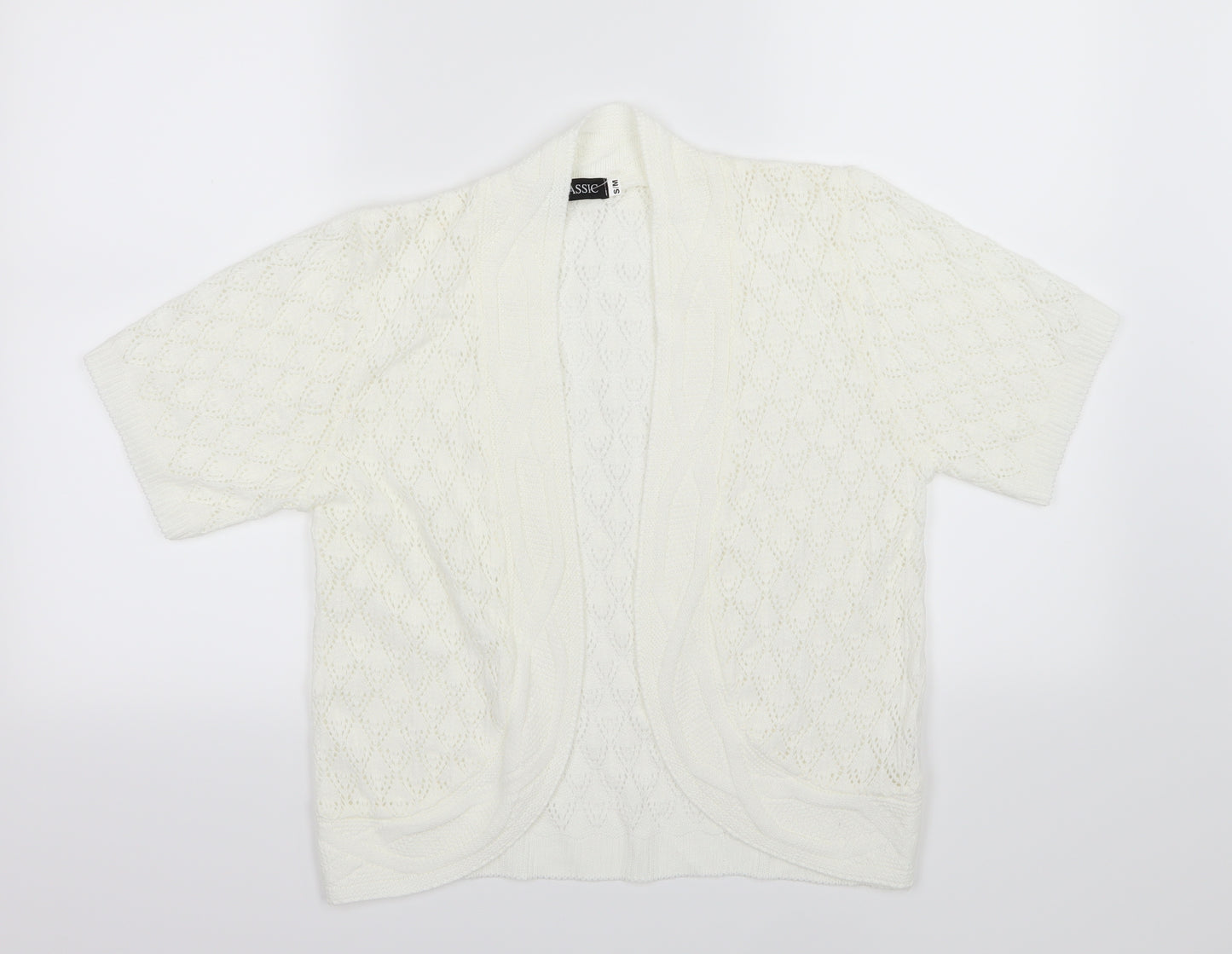 Classic Womens Ivory  Knit Cardigan Jumper Size S