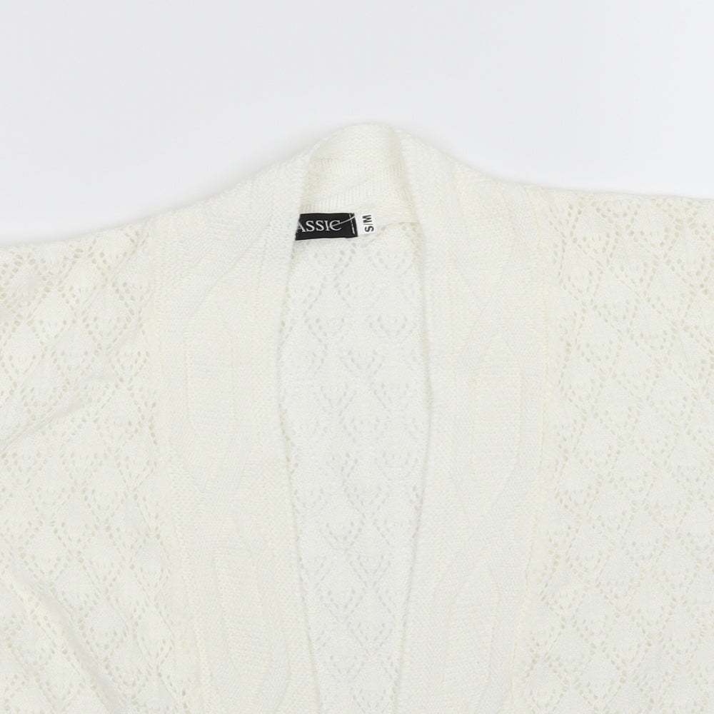 Classic Womens Ivory  Knit Cardigan Jumper Size S