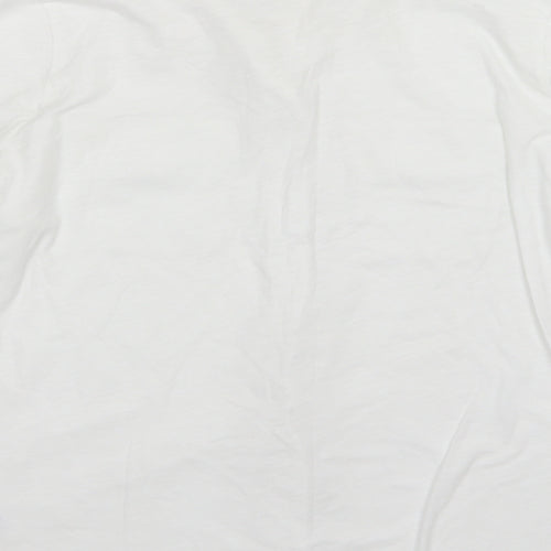 Marks and Spencer Womens White  Jersey Basic Button-Up Size 16