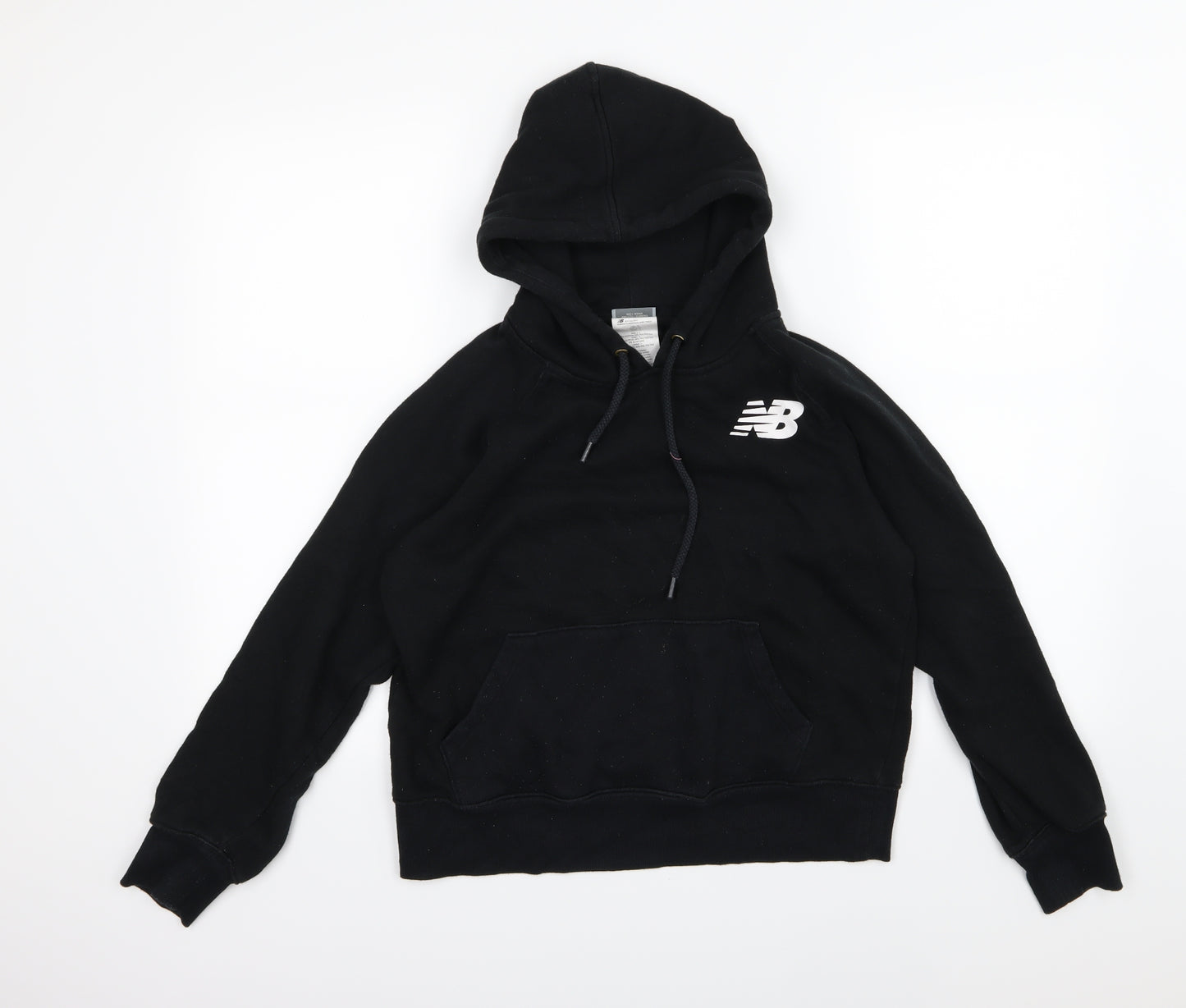 New Balance Womens Black  Jersey Pullover Hoodie Size M