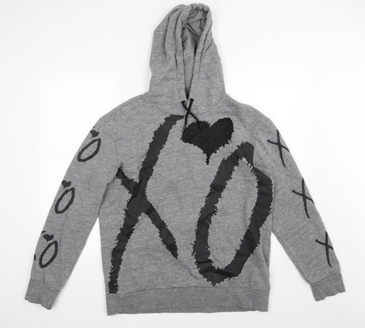 H&M Womens Gold  Jersey Pullover Hoodie Size M  - XOXO