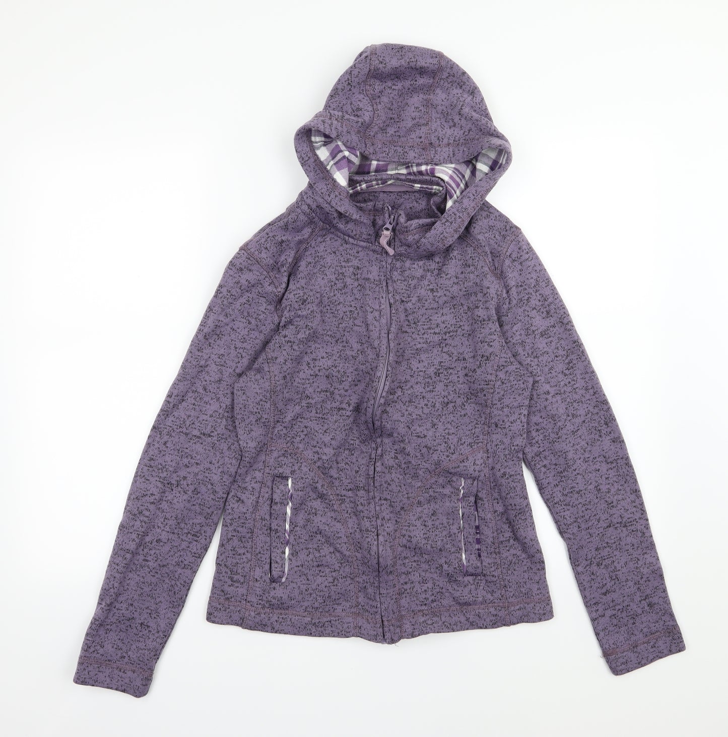 TU Womens Purple  Jersey Full Zip Hoodie Size 12