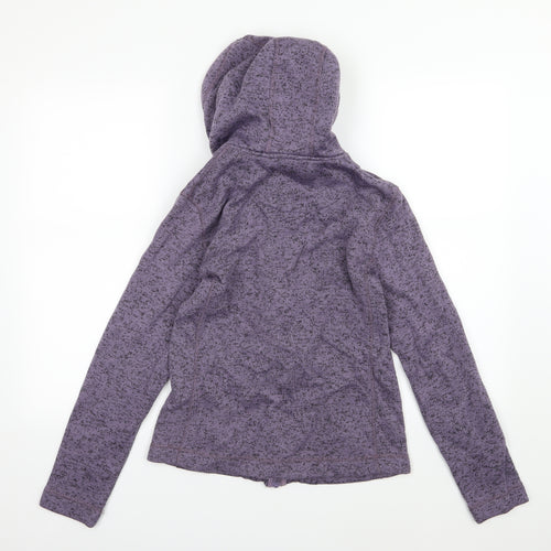 TU Womens Purple  Jersey Full Zip Hoodie Size 12