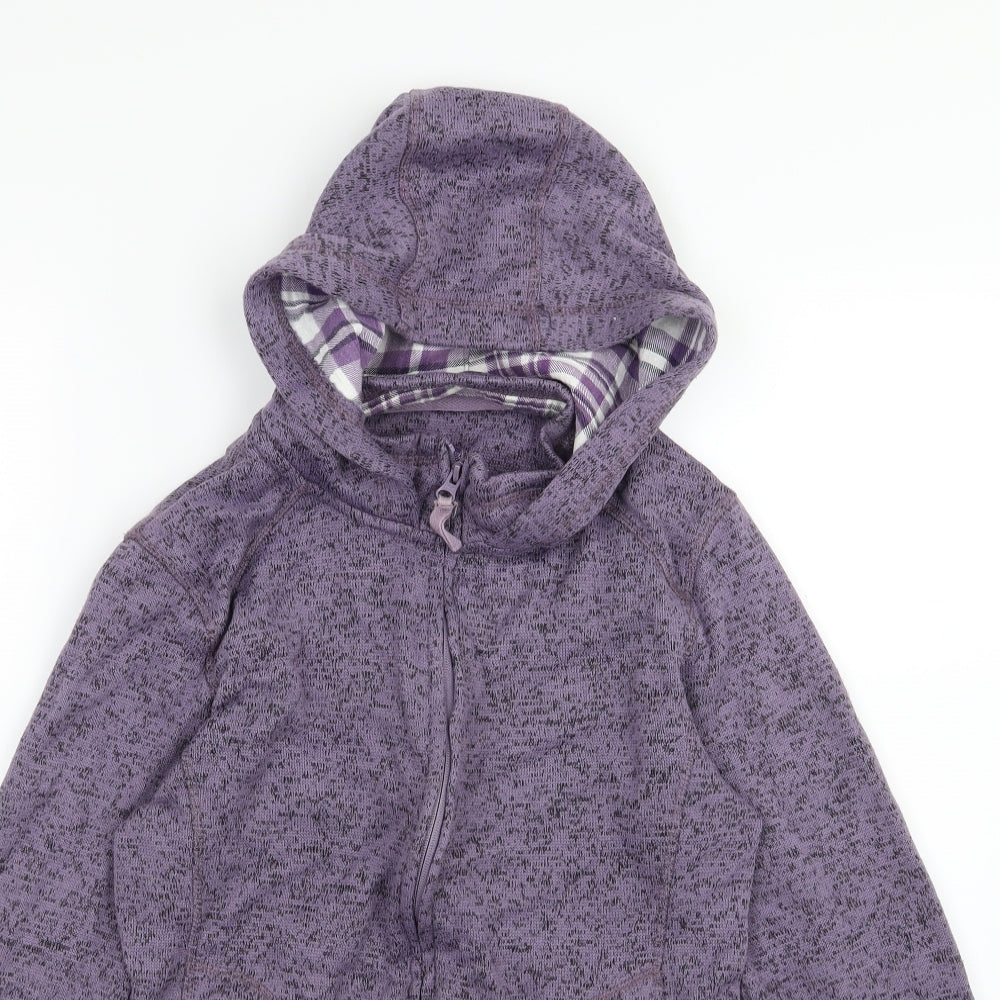 TU Womens Purple  Jersey Full Zip Hoodie Size 12