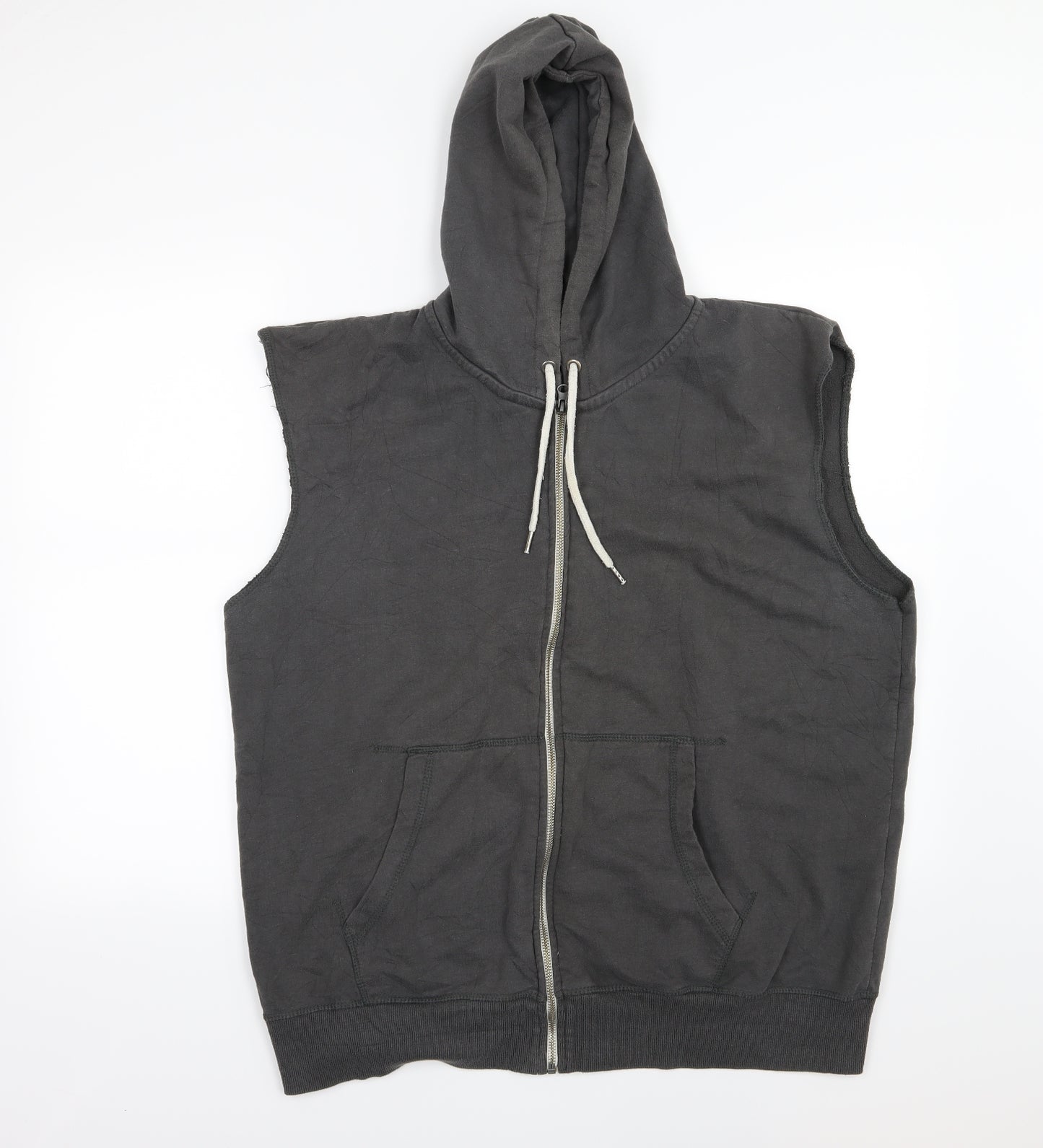 Peacocks Mens Grey  Jersey Full Zip Hoodie Size 2XL